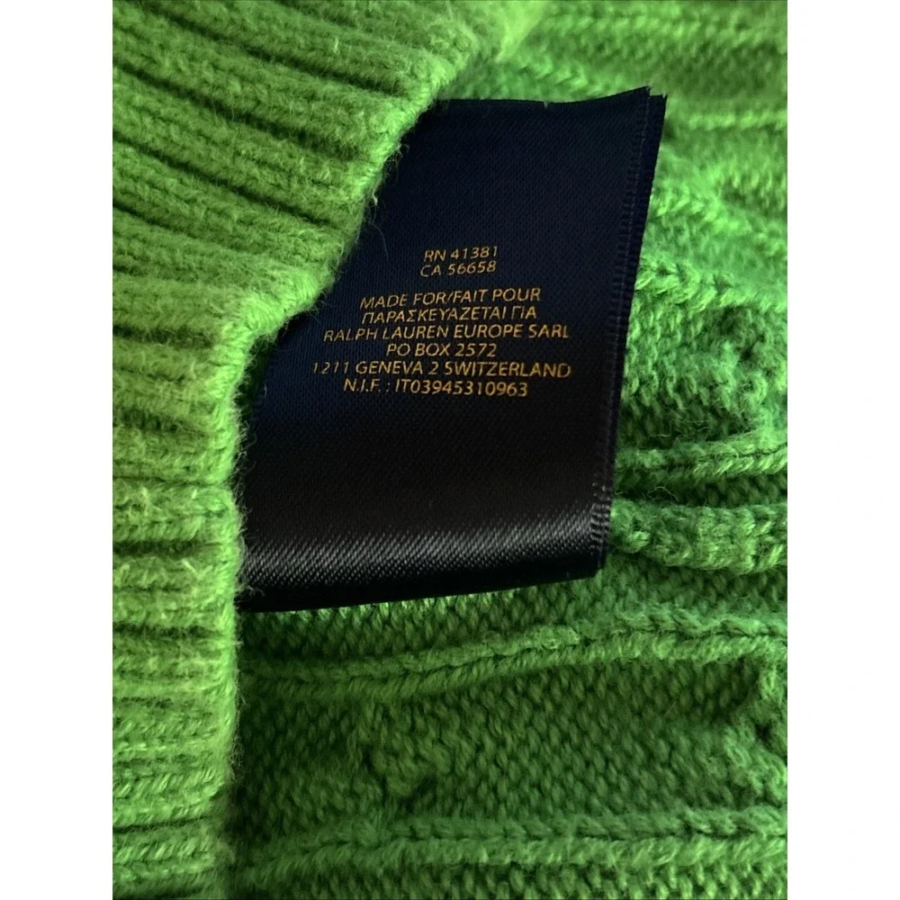 Polo Ralph Lauren Kelly‎ Green Cable Knit V Neck Sweater Vest Toddler Boys 4/4T